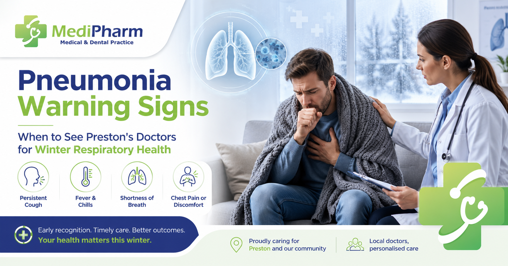 MediPharm Preston pneumonia warning signs — winter respiratory health